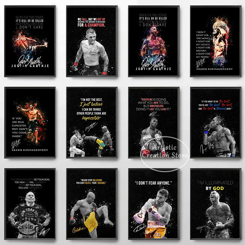 Boxing Inspirational Poster Conor McGregor Muhammad Ali Motivational Quote Print Canvas Painting WallArt Picture Wall Home Decor
Boxing Inspirational Poster Conor McGregor Muhammad Ali Motivational Quote Print Canvas Painting WallArt Picture Wall Home Decor