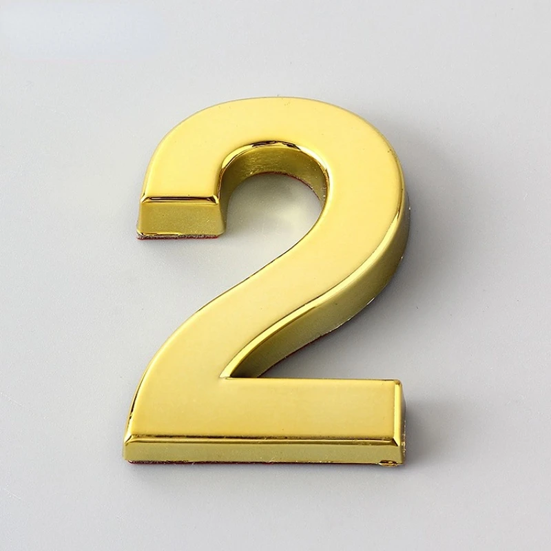 Wholesale 7cm Bright Gold Electroplated Digital Number Plate 3D Three-dimensional Door Number Sticker House Number
Wholesale 7cm Bright Gold Electroplated Digital Number Plate 3D Three-dimensional Door Number Sticker House Number