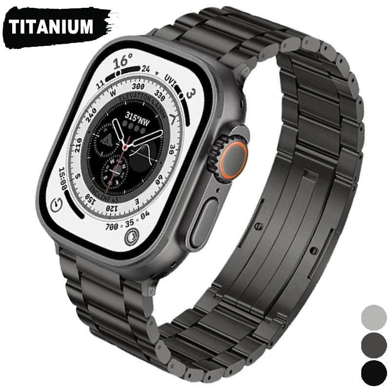 Luxury Titanium Bracelet for Apple Watch Ultra Band 49mm 44mm 41mm 45mm 38/40mm 42mm Titanium Connector IWatch Series 8 7 6 5 4
Luxury Titanium Bracelet for Apple Watch Ultra Band 49mm 44mm 41mm 45mm 38/40mm 42mm Titanium Connector IWatch Series 8 7 6 5 4