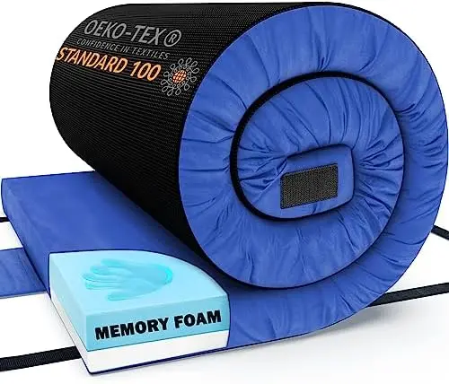 Cell Memory Foam Camping Mattress Pad, Roll Up Mattress, Guest Floor Mattress for Adults, Roll Away Bed for Sleepover, Sleeping
Cell Memory Foam Camping Mattress Pad, Roll Up Mattress, Guest Floor Mattress for Adults, Roll Away Bed for Sleepover, Sleeping