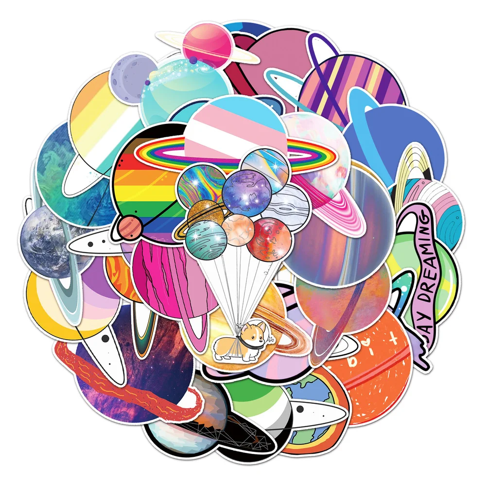 10/50PCS Outer Space Stickers Toys for Children UFO Astronaut Rocket Ship Planet Sticker for Scrapbooking Skateboard Laptop
10/50PCS Outer Space Stickers Toys for Children UFO Astronaut Rocket Ship Planet Sticker for Scrapbooking Skateboard Laptop