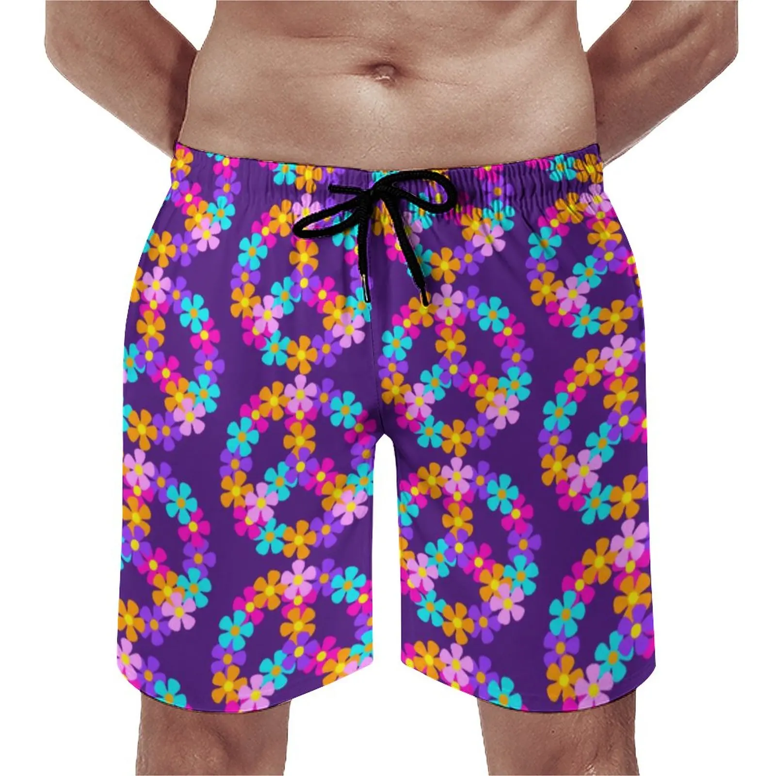 Floral Peace Board Shorts Hippie Bright Print Classic Beach Short Pants Male Customs Plus Size Swim Trunks Gift Idea
Floral Peace Board Shorts Hippie Bright Print Classic Beach Short Pants Male Customs Plus Size Swim Trunks Gift Idea