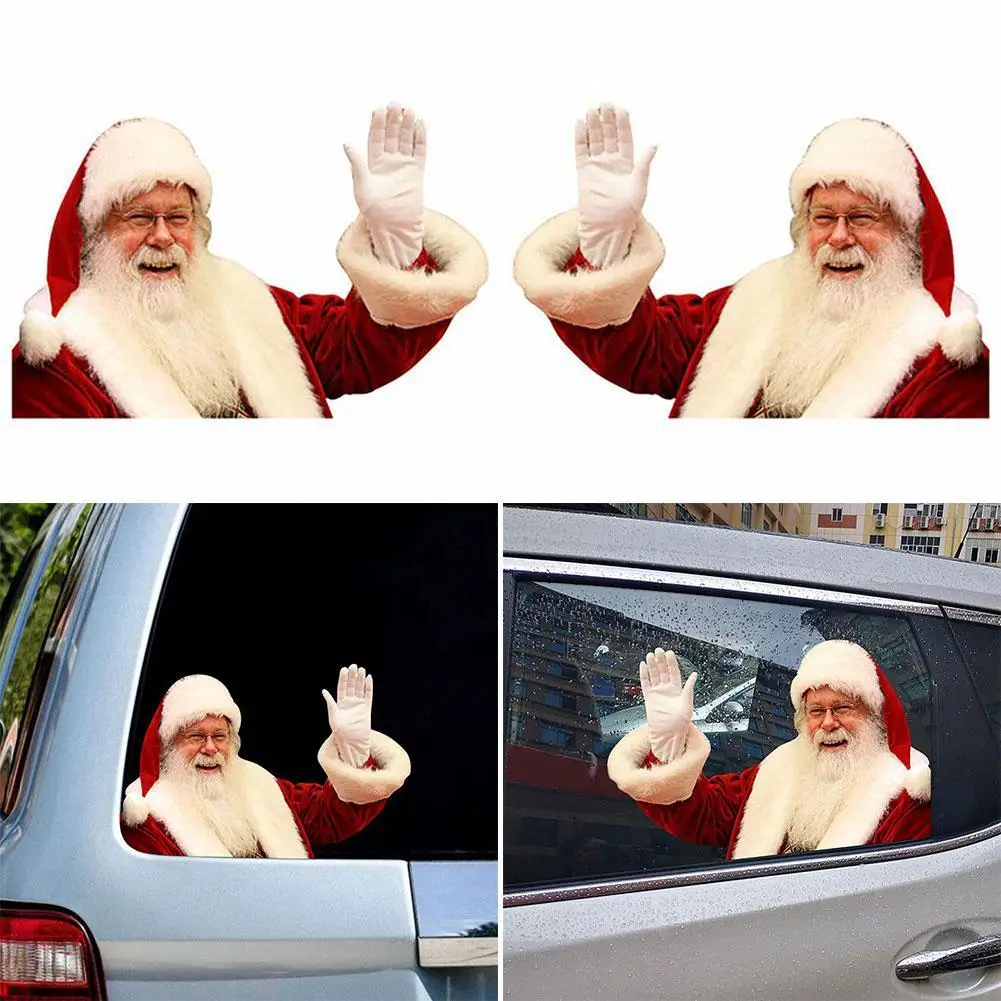 2pcs Christmas Car Stickers Realistic Santa Claus Car Rear Window Sticker Window Wall Art Stickers Car Decoration Accessories
2pcs Christmas Car Stickers Realistic Santa Claus Car Rear Window Sticker Window Wall Art Stickers Car Decoration Accessories