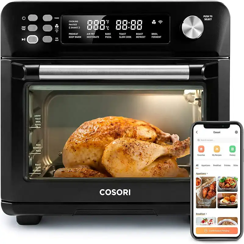 Toaster Oven Air Fryer CS100-AO-RXB Smart 26.4QT Large Stainless Steel Convection Oven for Pizza Rotisserie Bonus Extra Meat
Toaster Oven Air Fryer CS100-AO-RXB Smart 26.4QT Large Stainless Steel Convection Oven for Pizza Rotisserie Bonus Extra Meat