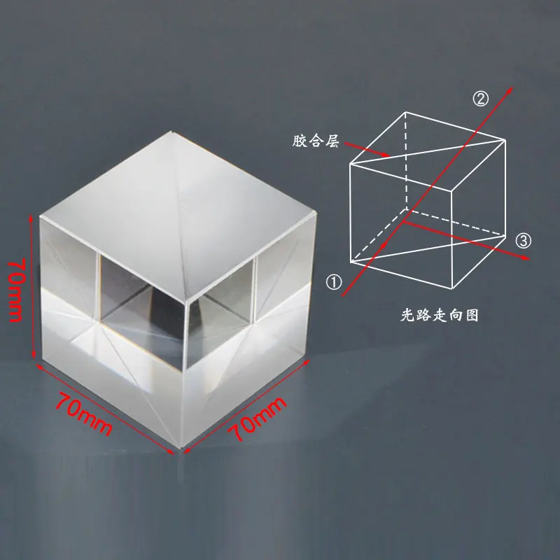 Оптический стеклянный кубик 70x70x70 мм, дихроический дисперсионный луч, разделитель призмы, коэффициент разделения 50:50 для спектрометра, эксп... 
Оптический стеклянный кубик 70x70x70 мм, дихроический дисперсионный луч, разделитель призмы, коэффициент разделения 50:50 для спектрометра, эксп...