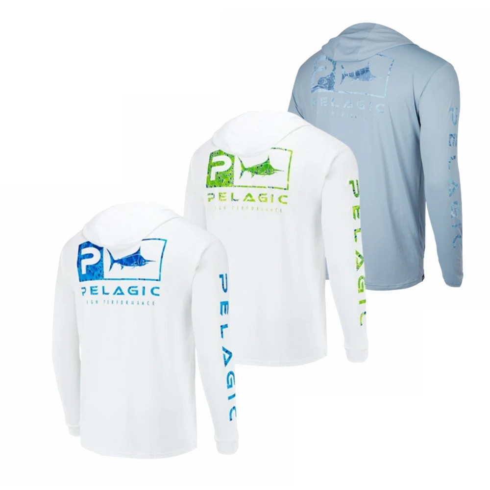 Рубашка Pelagic мужская с длинным рукавом, дышащая, солнцезащитная, с капюшоном, для рыбалки и представлений
Рубашка Pelagic мужская с длинным рукавом, дышащая, солнцезащитная, с капюшоном, для рыбалки и представлений