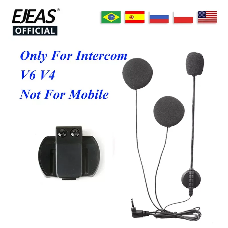 NEW2023 3.5mm Microphone Speaker Headset And Helmet Intercom Clip for EJEAS V4 V6 Motorcycle Interphone
NEW2023 3.5mm Microphone Speaker Headset And Helmet Intercom Clip for EJEAS V4 V6 Motorcycle Interphone