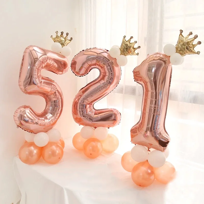32-Inch Digital Balloon Column Decoration Birthday Party Rose Gold Aluminum Film Balloon Block of Wood Or Stone Balloon Set
32-Inch Digital Balloon Column Decoration Birthday Party Rose Gold Aluminum Film Balloon Block of Wood Or Stone Balloon Set