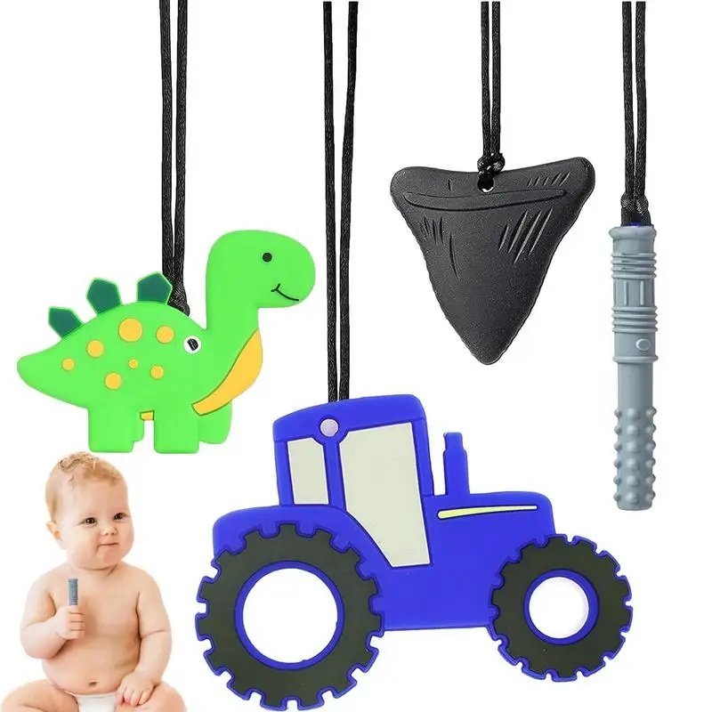 Chew Necklace Silicone Teether 4pcs Kids Sensory Chewy Necklace Safe And Exquisite Silicone Chewing Necklace With Adjustable
Chew Necklace Silicone Teether 4pcs Kids Sensory Chewy Necklace Safe And Exquisite Silicone Chewing Necklace With Adjustable