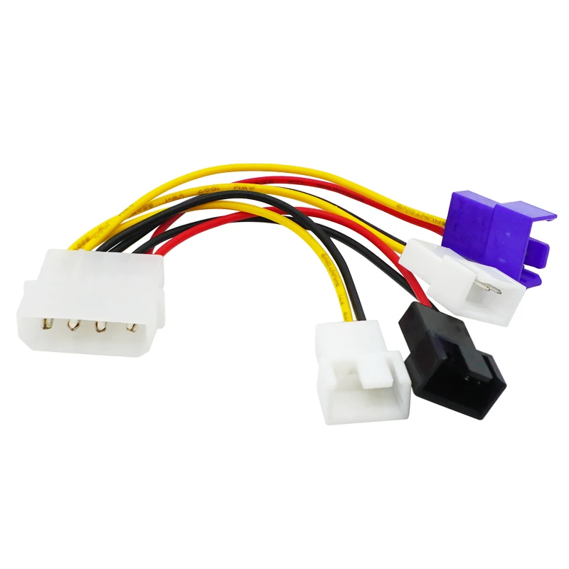 1pcs 4-Pin Molex To 3-Pin Fan Power Cable Adapter Connector 12v*2 / 5v*1 Computer Cooling Fan Cables for CPU PC Case Fan
1pcs 4-Pin Molex To 3-Pin Fan Power Cable Adapter Connector 12v*2 / 5v*1 Computer Cooling Fan Cables for CPU PC Case Fan