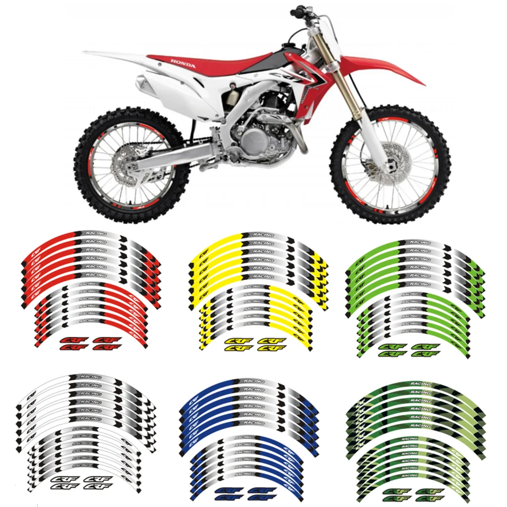 

FOR Honda CRF 450RX 450X/L 250RX/X/L/F 230L/F "21 "18 RIM WHEEL STRIPES STICKERS