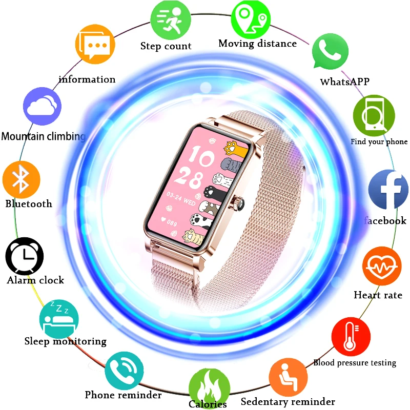 2021 New Ultra-thin Fashion Women Smart Watch Madam Physiological Heart Rate Blood Pressure Sleep Monitor Men Sports Smartwatch
2021 New Ultra-thin Fashion Women Smart Watch Madam Physiological Heart Rate Blood Pressure Sleep Monitor Men Sports Smartwatch