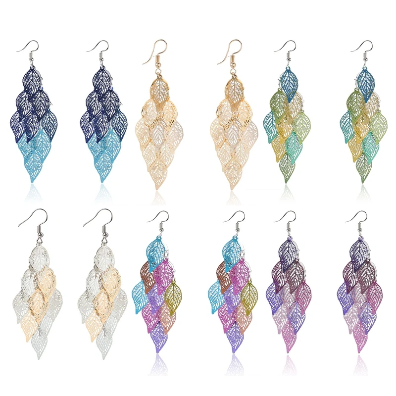 Fashion Vintage Drop Earrings Leaf Colorful Feather Pendant Tassel For Women Earrings Accessories Jewelry
Fashion Vintage Drop Earrings Leaf Colorful Feather Pendant Tassel For Women Earrings Accessories Jewelry