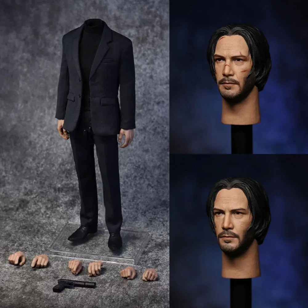 Eleven 1/6 Keanu Reeves Ruthless Killer Black Suit Head Sculpture Leather Shoes With Weapon Model 12" Action Figure Model Toys
Eleven 1/6 Keanu Reeves Ruthless Killer Black Suit Head Sculpture Leather Shoes With Weapon Model 12" Action Figure Model Toys