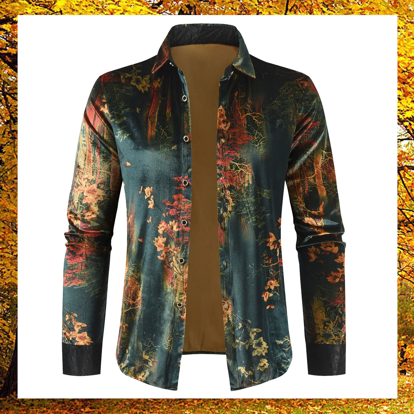 Men Autumn Winter Turn-Down Collar Pleuche Fashion Printing Button Long Sleeve Casual Top Shirts Long Sleeve T Shirt for Men
Men Autumn Winter Turn-Down Collar Pleuche Fashion Printing Button Long Sleeve Casual Top Shirts Long Sleeve T Shirt for Men