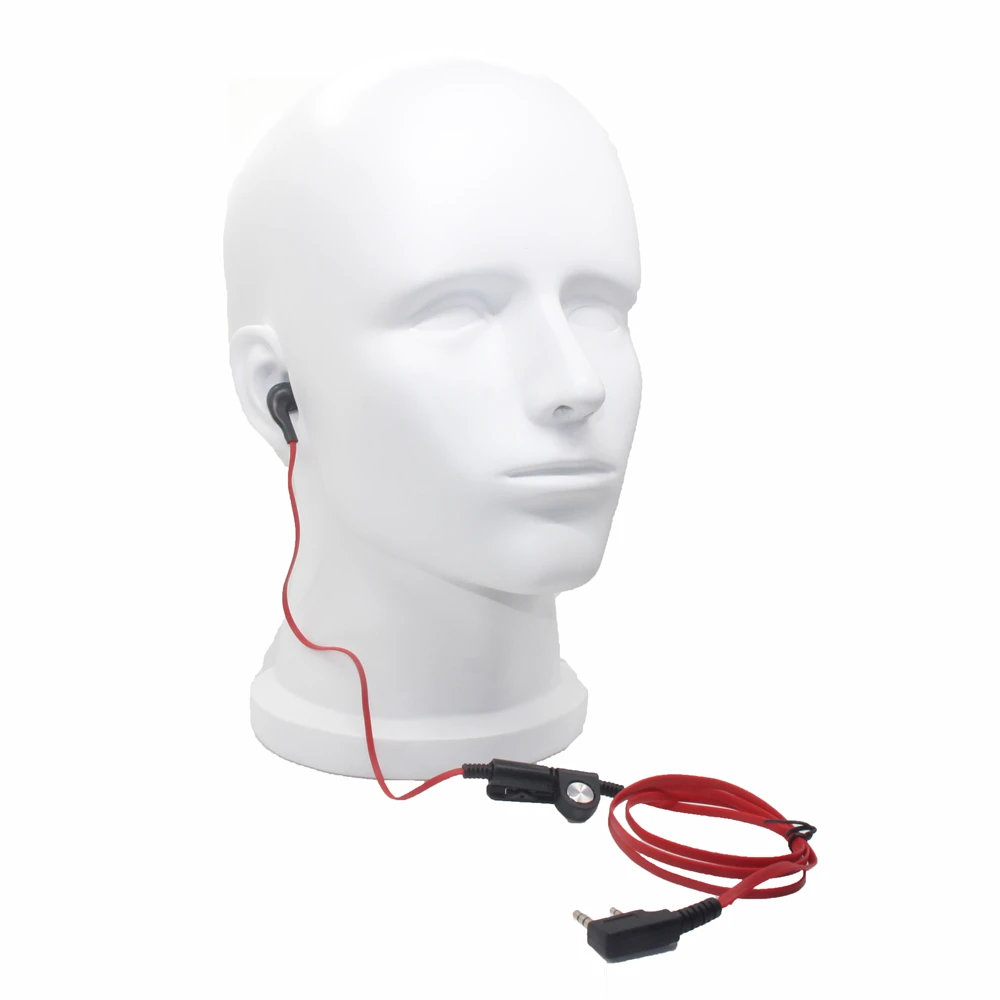 

2 Pin Noodle Style Earbud Headphone K Plug Earpiece Headset For Baofeng Uv5R Bf-888S Uv5R Radio Red Black Practical And Durable