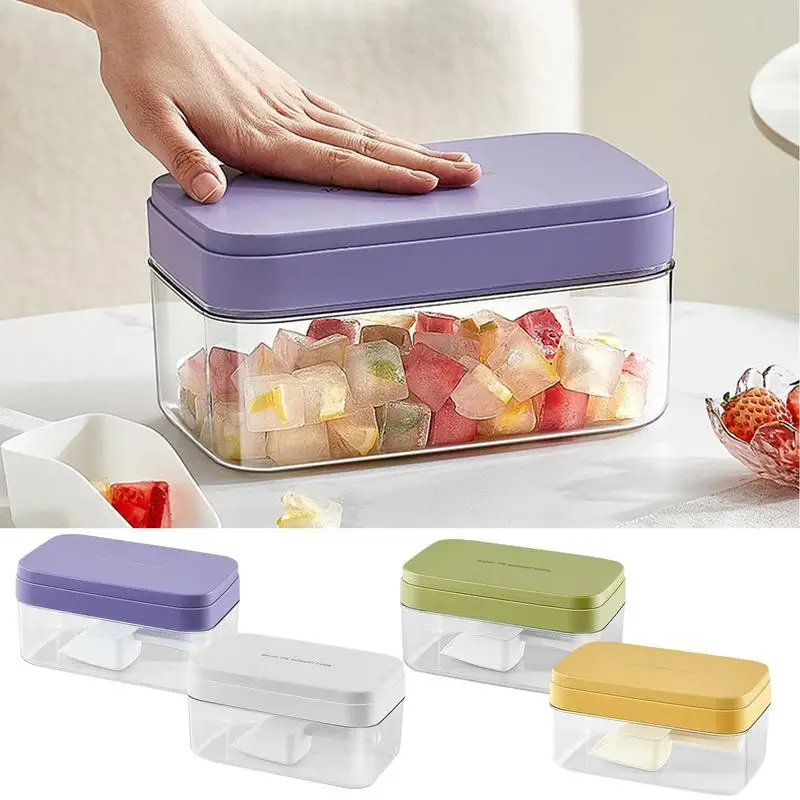 Ice Cube Tray | 32-grid Ice Cube Tray with Lid & Bin | Ice Cube Trays for Freezer Mini Ice Cube Trays Easy-Release Silicone Bott 
Ice Cube Tray | 32-grid Ice Cube Tray with Lid & Bin | Ice Cube Trays for Freezer Mini Ice Cube Trays Easy-Release Silicone Bott
