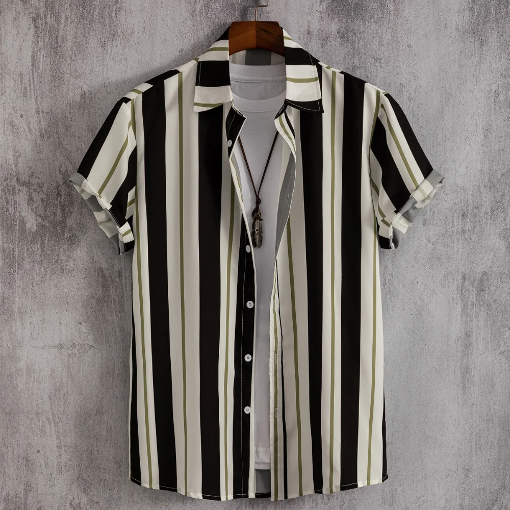 Summer Men's Casual Shirt Polyester and Cotton Large 2XL Casual Street Wear Top Striped Pattern Print Suit Color
Summer Men's Casual Shirt Polyester and Cotton Large 2XL Casual Street Wear Top Striped Pattern Print Suit Color