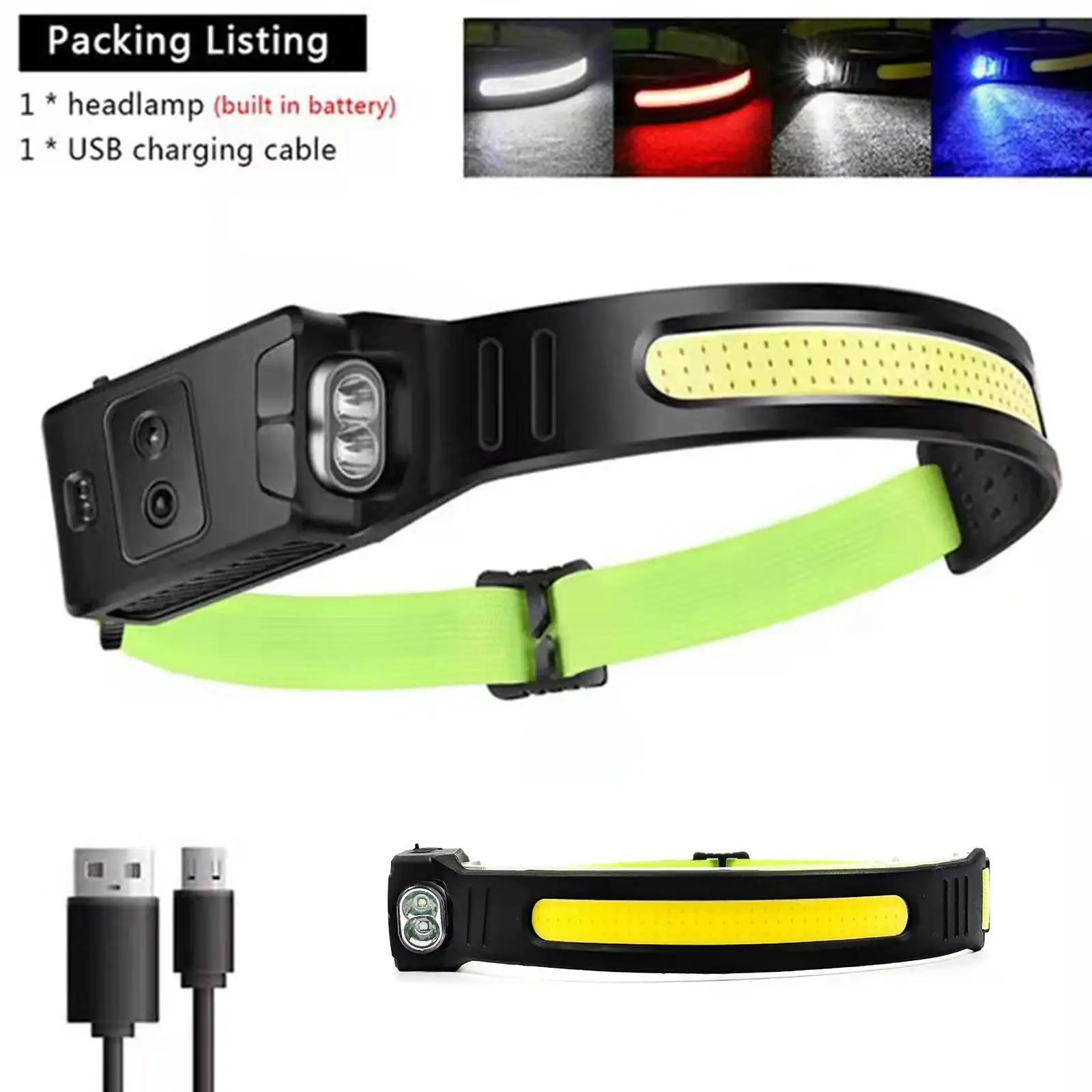 Multifunctional Headlight LED Sensor Light USB Charging Dual Light Source COB Floodlight Running Fishing Cycling Headlight
Multifunctional Headlight LED Sensor Light USB Charging Dual Light Source COB Floodlight Running Fishing Cycling Headlight