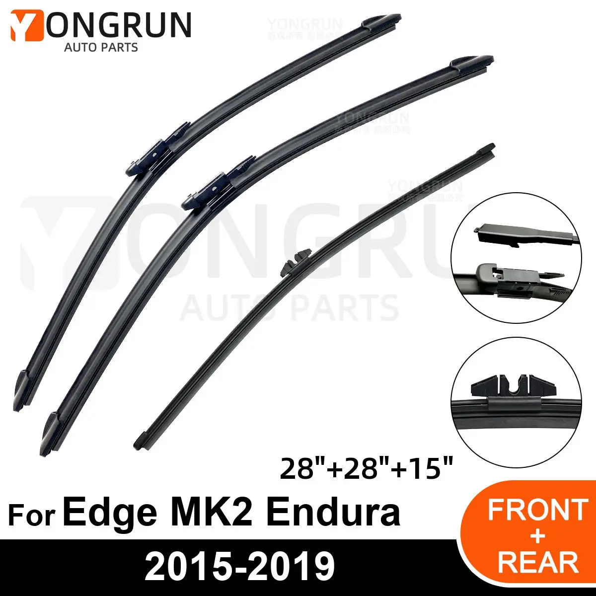 Car Windshield Windscreen Front Rear Wiper Blade Rubber Accessories For Ford Edge MK2 Endura 28" 28" 15" 2015 - 2017 2018 2019
Car Windshield Windscreen Front Rear Wiper Blade Rubber Accessories For Ford Edge MK2 Endura 28" 28" 15" 2015 - 2017 2018 2019