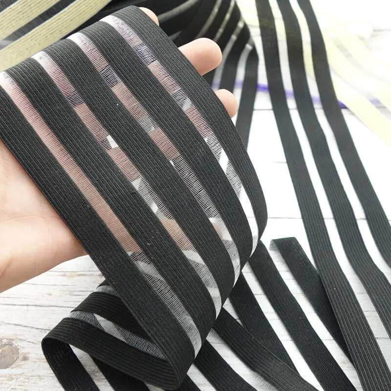 Ultra-thin breathable soft black and white mesh elastic elastic band rubber band flat striped clothing elastic accessories 
Ultra-thin breathable soft black and white mesh elastic elastic band rubber band flat striped clothing elastic accessories