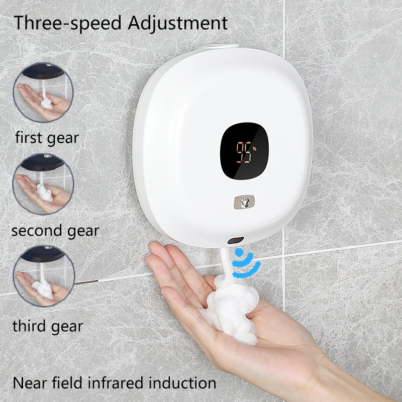 Wall-mounted Automatic Liquid Soap Dispenser Touchless Sensor USB Bathroom Foam Machine with Temperature Display Hand Sanitizer
Wall-mounted Automatic Liquid Soap Dispenser Touchless Sensor USB Bathroom Foam Machine with Temperature Display Hand Sanitizer