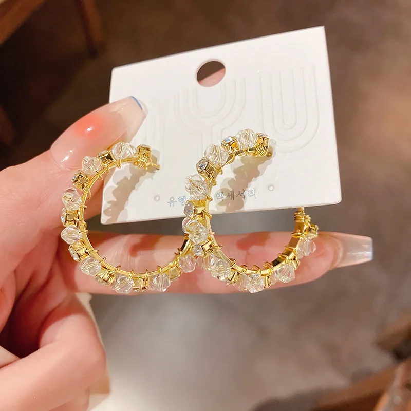 Silver Needle Set Diamond Metal Geometric Crystal Earrings Korea East Gate Vintage Fashion Niche Versatile Wom
Silver Needle Set Diamond Metal Geometric Crystal Earrings Korea East Gate Vintage Fashion Niche Versatile Wom