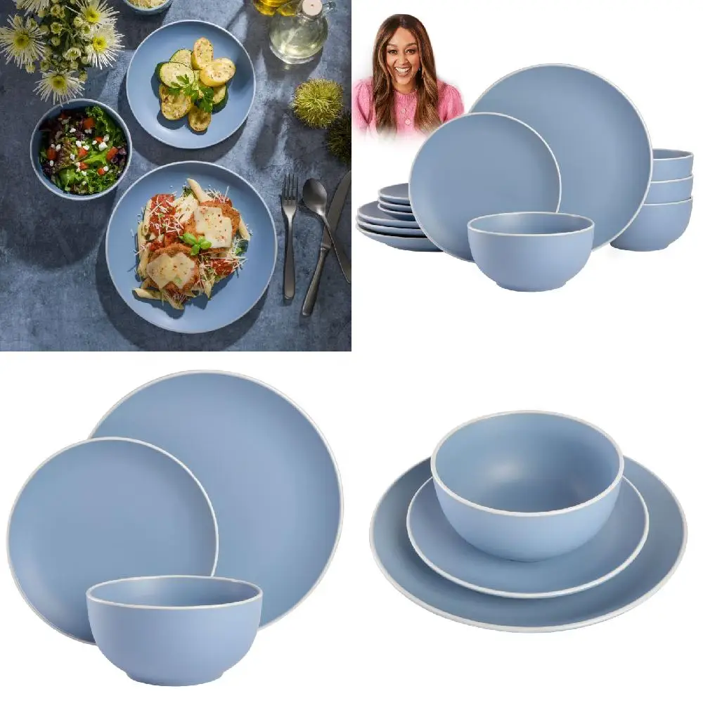 . Luxurious Blue Creamy 12 Pieces Stoneware Dinnerware Set - Perfect for All Occasions!
. Luxurious Blue Creamy 12 Pieces Stoneware Dinnerware Set - Perfect for All Occasions!