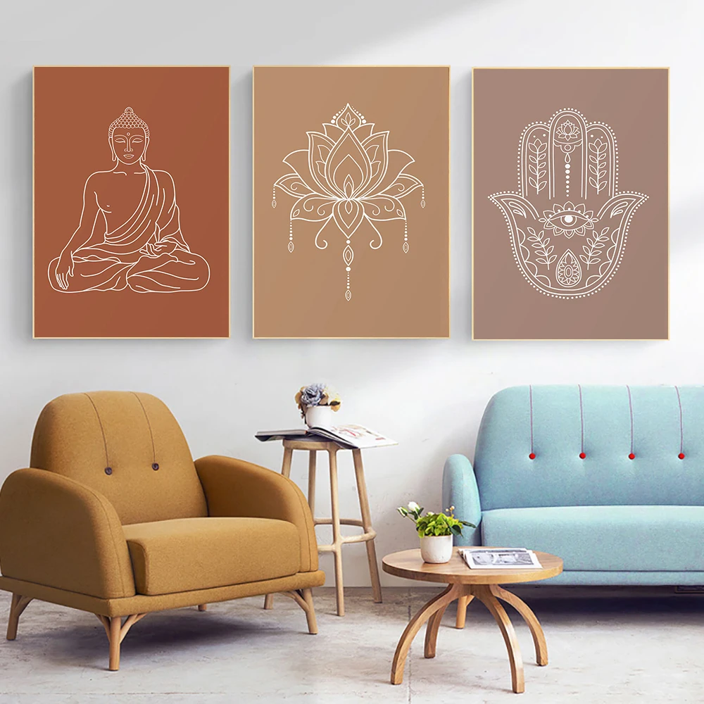 Mandala Buddha Lotus Canvas Painting Neutral Colors Boho Wall Art Print Poster Zen Yoga Picture Living Room Home Interior Decor
Mandala Buddha Lotus Canvas Painting Neutral Colors Boho Wall Art Print Poster Zen Yoga Picture Living Room Home Interior Decor