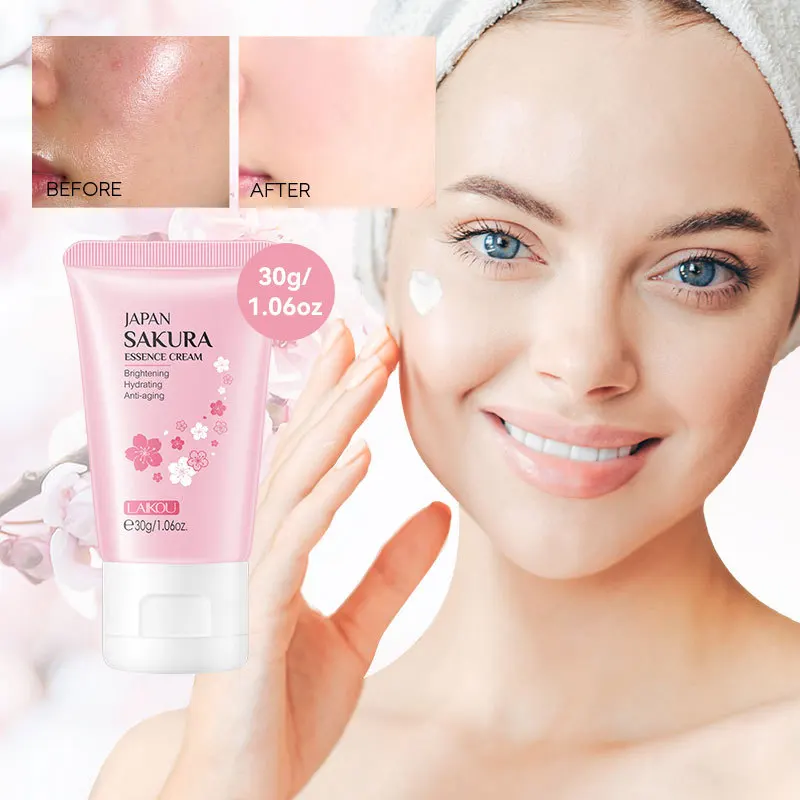 

LAIKOU 30g Japan Sakura Essence Face Cream Cherry Blossom Facial Cream Moisturizing Anti Wrinkle Anti Aging Korean Skin Care