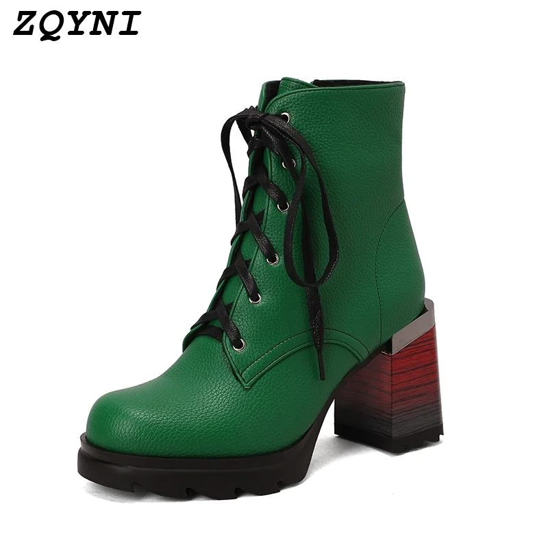 2022 Women's high-heeled shoes thick high-heeled boots with laces Autumn fashion boots Winter shoes new style
2022 Women's high-heeled shoes thick high-heeled boots with laces Autumn fashion boots Winter shoes new style