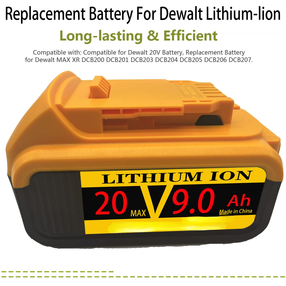 2022 20V 9 0Ah 6 0Ah DCB200 Vervangende Li-Ion Batterij Voor Dewalt Max Xr DCB205 DCB201 DCB203 Power Tool Batterijen
2022 20V 9 0Ah 6 0Ah DCB200 Vervangende Li-Ion Batterij Voor Dewalt Max Xr DCB205 DCB201 DCB203 Power Tool Batterijen