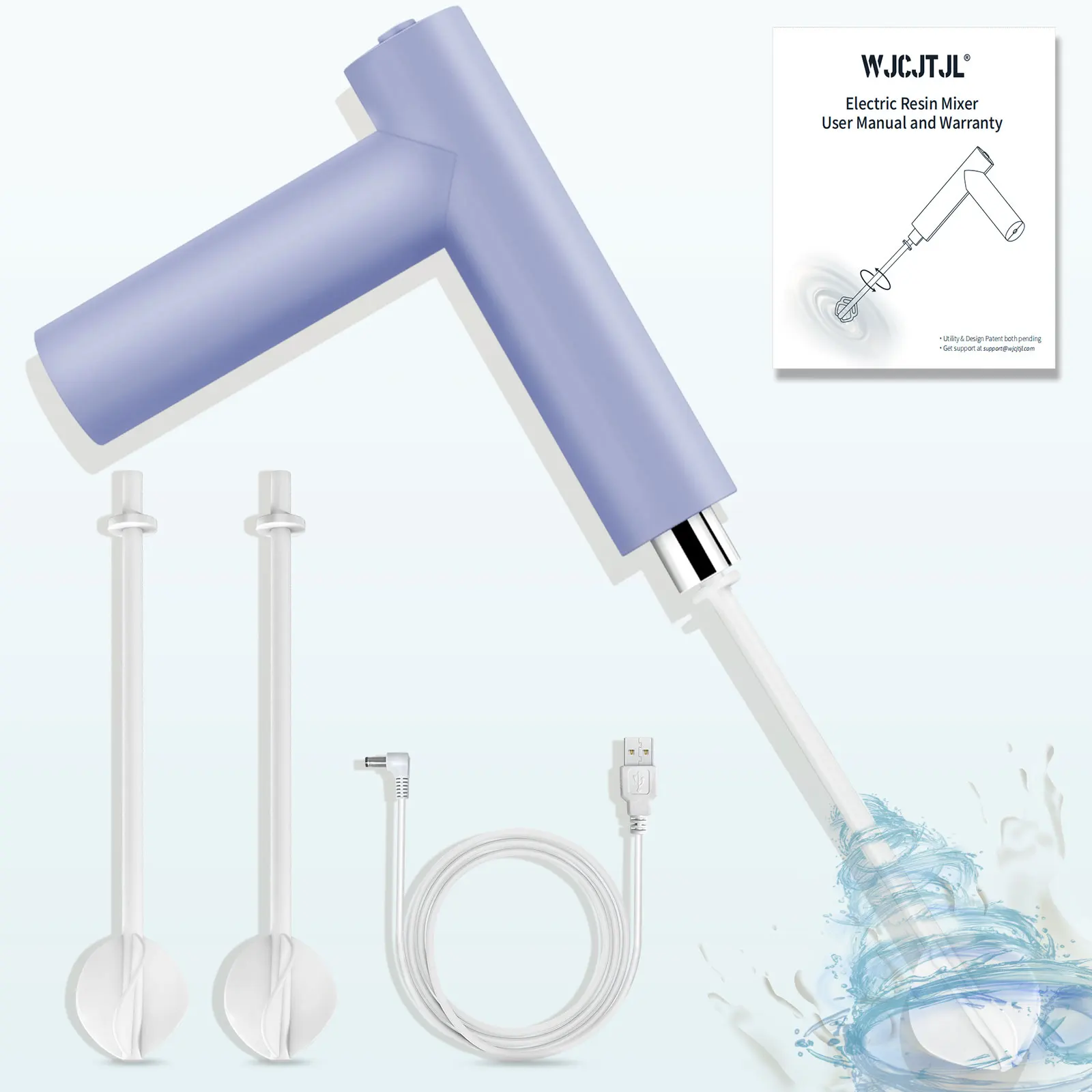 WJCJTJL Epoxy Mixer, Handheld USB Powered Resin Mixer with 2 Pcs Paddles, Electric Resin Stirrer for Epoxy Resin Mixing, Silicon
WJCJTJL Epoxy Mixer, Handheld USB Powered Resin Mixer with 2 Pcs Paddles, Electric Resin Stirrer for Epoxy Resin Mixing, Silicon