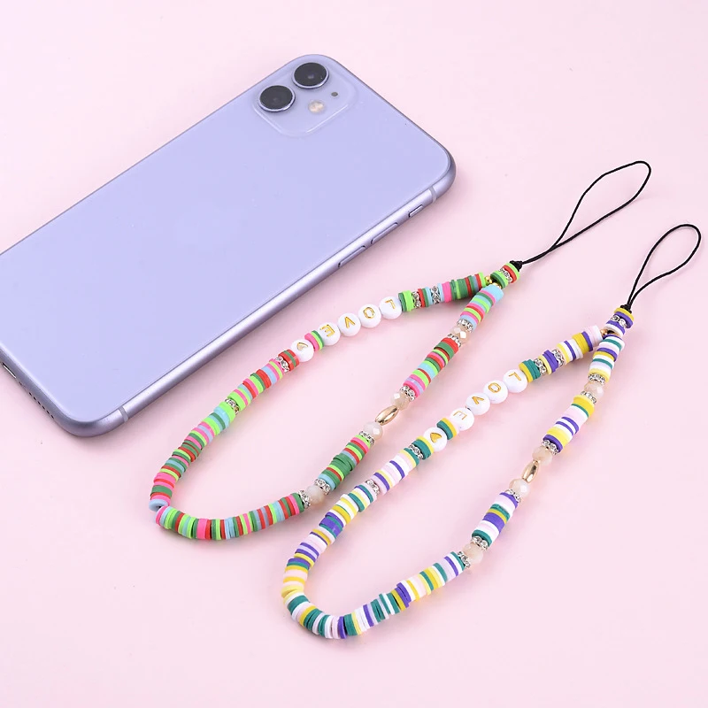 YUOKIAA Colorful Clay Beaded for Women Phone Chain Anti-Lost Lanyard Chains Mobile Phone Strap Charm Letter Telephone Jewelry
YUOKIAA Colorful Clay Beaded for Women Phone Chain Anti-Lost Lanyard Chains Mobile Phone Strap Charm Letter Telephone Jewelry