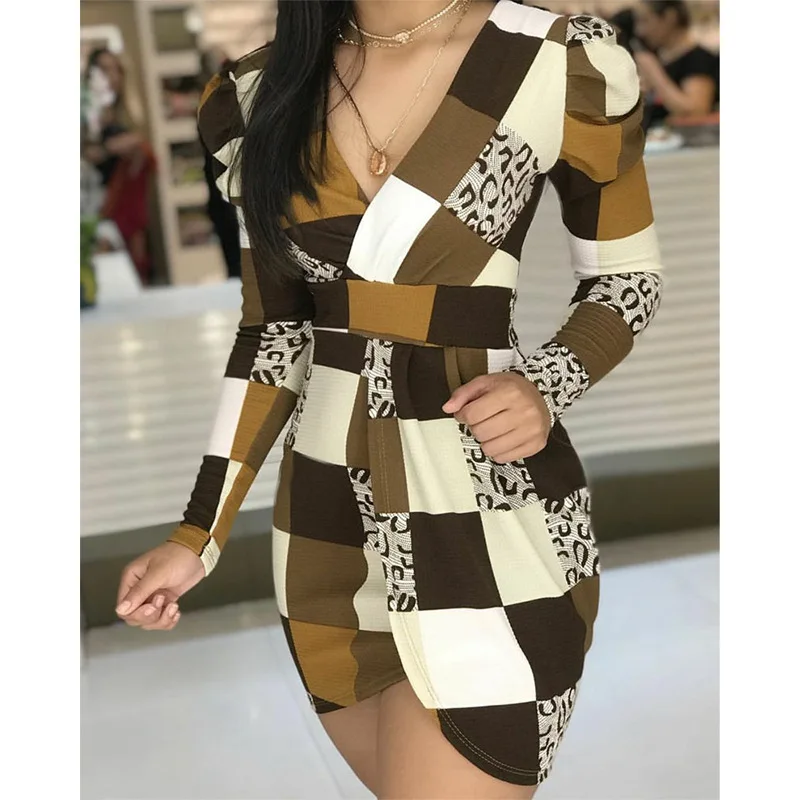Women's Mini Dress Spring 2022 New Lace Up Long Sleeve V-neck Waist Closing Split Sexy Dresses
Women's Mini Dress Spring 2022 New Lace Up Long Sleeve V-neck Waist Closing Split Sexy Dresses