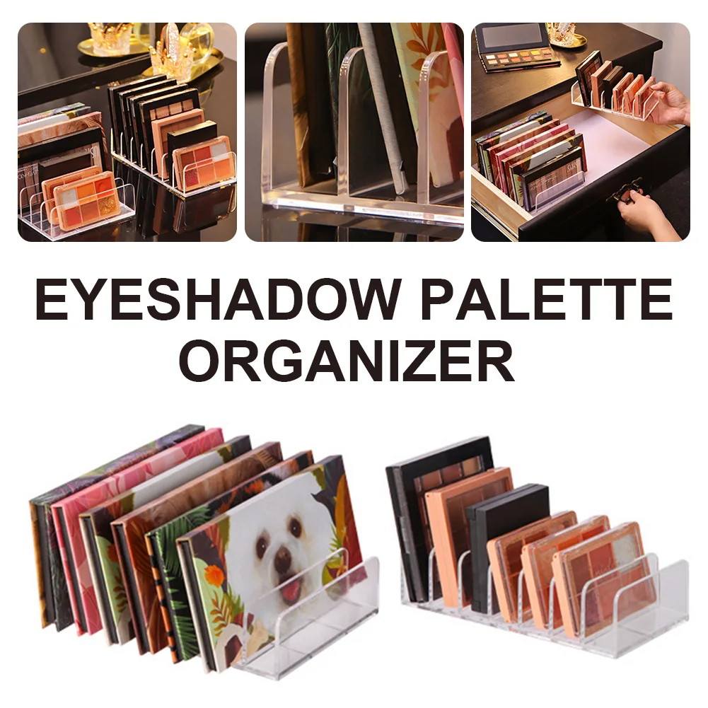Eyeshadow Palette Organizer Acrylic Transparent Makeup Cosmetics Storage Rack Pressed Powder Holder For Bedroom Bathroom Drawer
Eyeshadow Palette Organizer Acrylic Transparent Makeup Cosmetics Storage Rack Pressed Powder Holder For Bedroom Bathroom Drawer