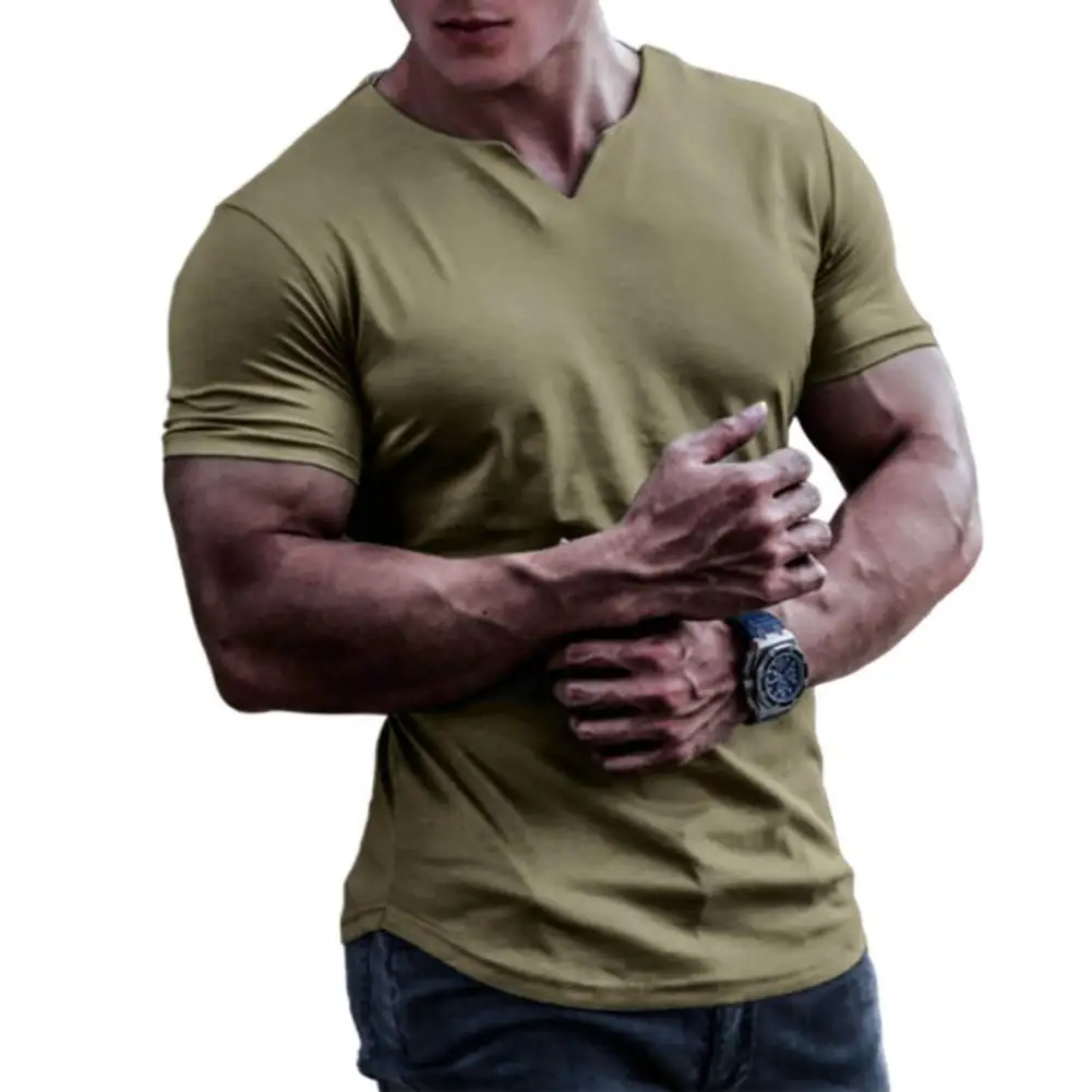 Summer Fashion Men T-shirt Short Sleeve V Neck tops Sweat-absorbing Thin Bottoming Pullover Shirt for Streetwear
Summer Fashion Men T-shirt Short Sleeve V Neck tops Sweat-absorbing Thin Bottoming Pullover Shirt for Streetwear