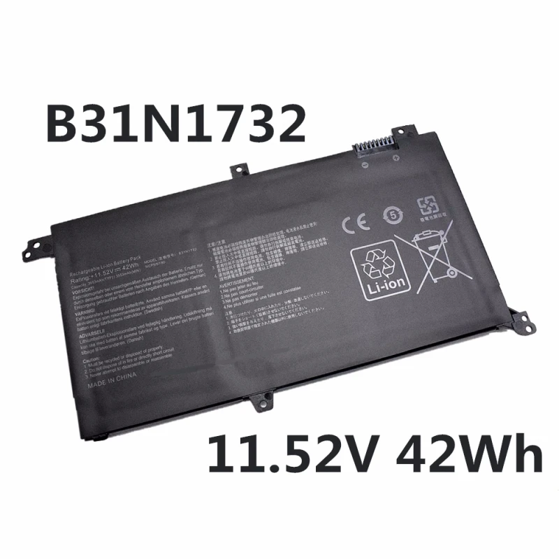B31N1732 Аккумулятор для ноутбука ASUS VivoBook S14 X430FA X430UA X430FN X430UF X430UN S430UA-EB015T
B31N1732 Аккумулятор для ноутбука ASUS VivoBook S14 X430FA X430UA X430FN X430UF X430UN S430UA-EB015T