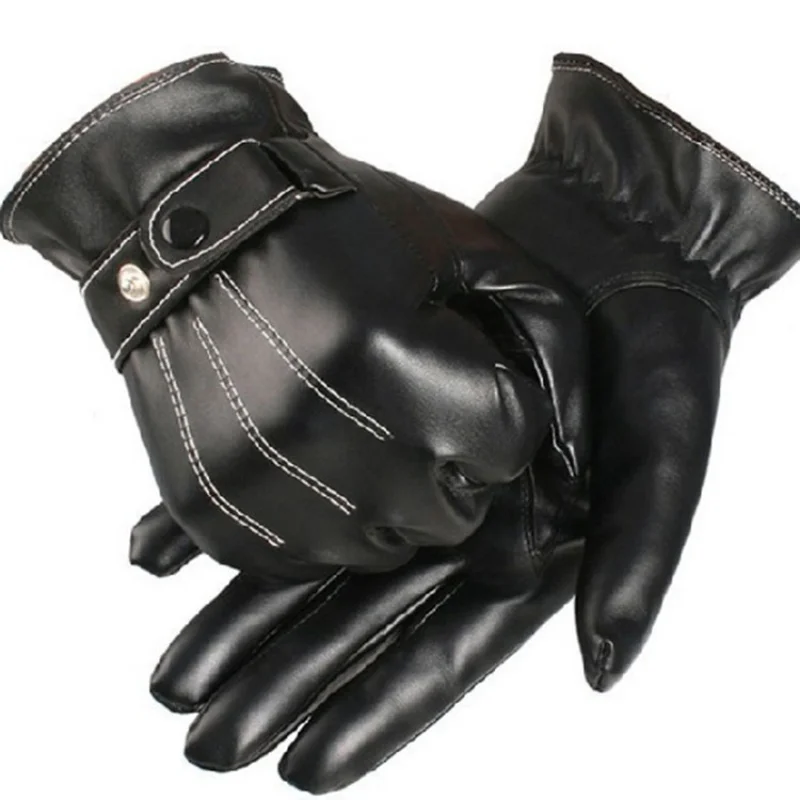 Gloves Men Winter Leather Black Gloves Button Warm Mittens Luxurious PU Leather Driving Men's Genuine Windproof Driving Gloves
Gloves Men Winter Leather Black Gloves Button Warm Mittens Luxurious PU Leather Driving Men's Genuine Windproof Driving Gloves
