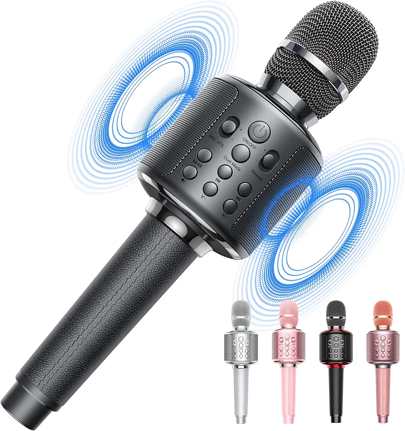 

Bluetooth Microphone Karaoke Portable Home Wireless Singing Machine with Duet Sing/Record/Play/Reverb for Adult/Kid Gift