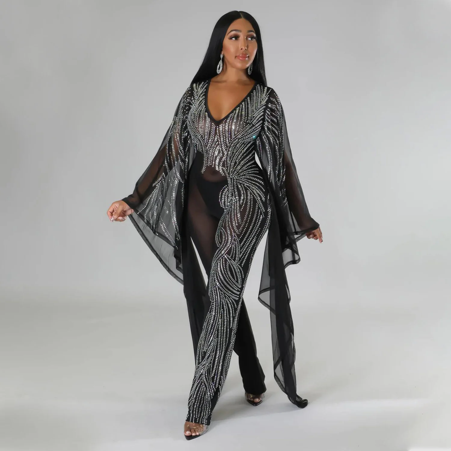 OS6834 Autumn and Winter New Women's Fashion Sexy Mesh Scalding Perspective Bodysuit Women
OS6834 Autumn and Winter New Women's Fashion Sexy Mesh Scalding Perspective Bodysuit Women