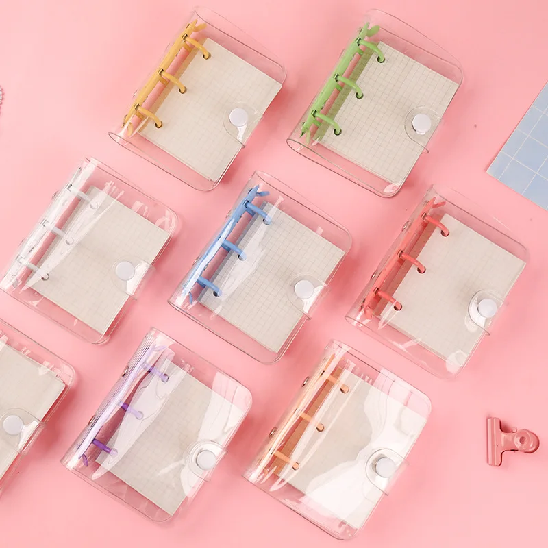 Cute Mini 3 Ring Loose-leaf Book Transparent Portable Kawaii Spiral Binder Student Journal Notebook Stationery School Supplies
Cute Mini 3 Ring Loose-leaf Book Transparent Portable Kawaii Spiral Binder Student Journal Notebook Stationery School Supplies