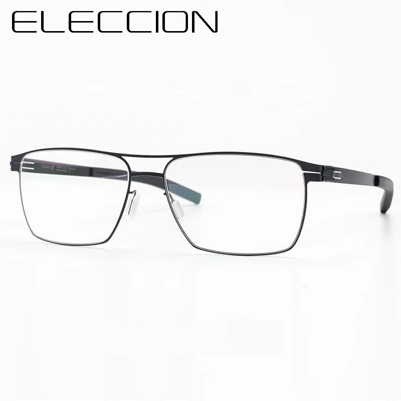ELECCION Brand Designer Glasses Men Full Rim Square Optics Super Thin Medical Stainless Steel Double Bridge Eyeglass Frame Women
ELECCION Brand Designer Glasses Men Full Rim Square Optics Super Thin Medical Stainless Steel Double Bridge Eyeglass Frame Women