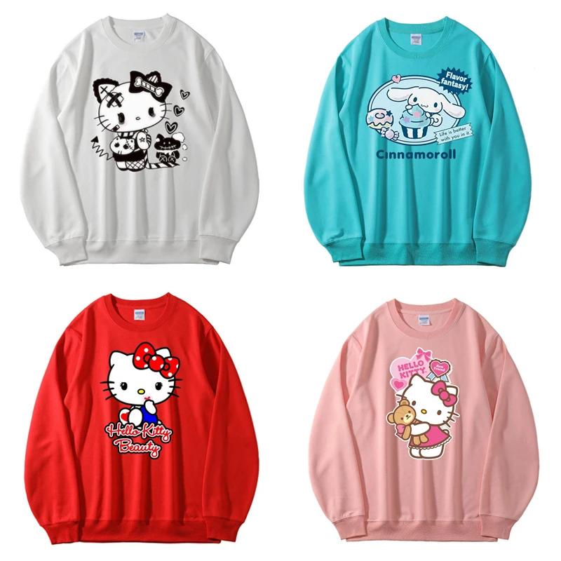 Kawaii Autumn Winter Sanrio Hellokitty Kuromi Hoodie Cartoon Print Women Hedging Long Sleeve Round Neck Top Clothes Couple Gift
Kawaii Autumn Winter Sanrio Hellokitty Kuromi Hoodie Cartoon Print Women Hedging Long Sleeve Round Neck Top Clothes Couple Gift