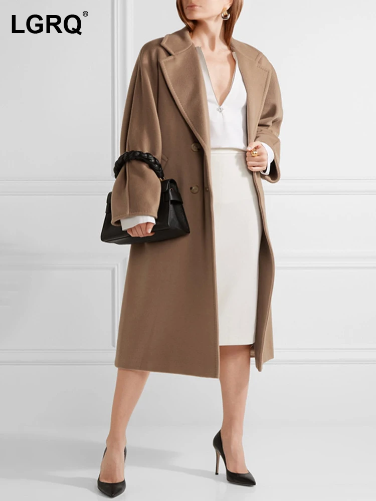 LGRQ 2023 Fashion Belt Tie Up Waist Design Long Woolen Trench Coat Women High Quality Elegant Trendy Casual Windbreaker 19F3919
LGRQ 2023 Fashion Belt Tie Up Waist Design Long Woolen Trench Coat Women High Quality Elegant Trendy Casual Windbreaker 19F3919