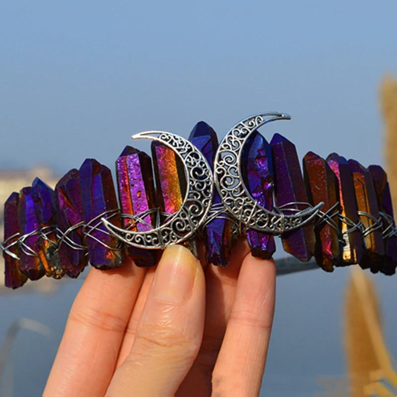 Natural Crystal Crown Hollow Moon Tiara Crescent Hair Accessories Women Haddress Hairband Elegant Jewelry Handmade Creative Gift
Natural Crystal Crown Hollow Moon Tiara Crescent Hair Accessories Women Haddress Hairband Elegant Jewelry Handmade Creative Gift