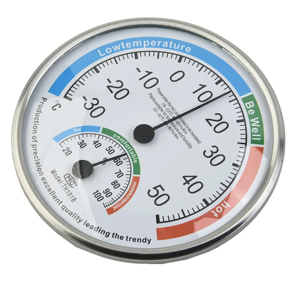 Hygrometer Thermometer Classroom Garden White ABS Diameter 13cm Range: -30-50 ° Range: 20-100% Thickness 2.2cm
Hygrometer Thermometer Classroom Garden White ABS Diameter 13cm Range: -30-50 ° Range: 20-100% Thickness 2.2cm