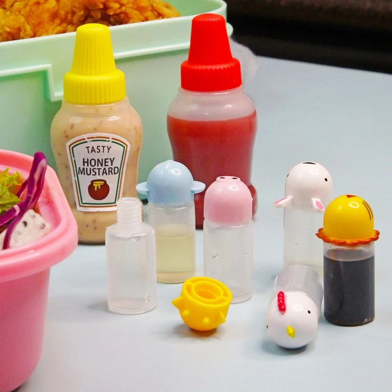 Mini Kitchen Seasoning Sauce Bottle Set Miniature Cooking Cute Cartoon Salad Dressing Ketchup Plastic Bottle Kitchen Toys
Mini Kitchen Seasoning Sauce Bottle Set Miniature Cooking Cute Cartoon Salad Dressing Ketchup Plastic Bottle Kitchen Toys