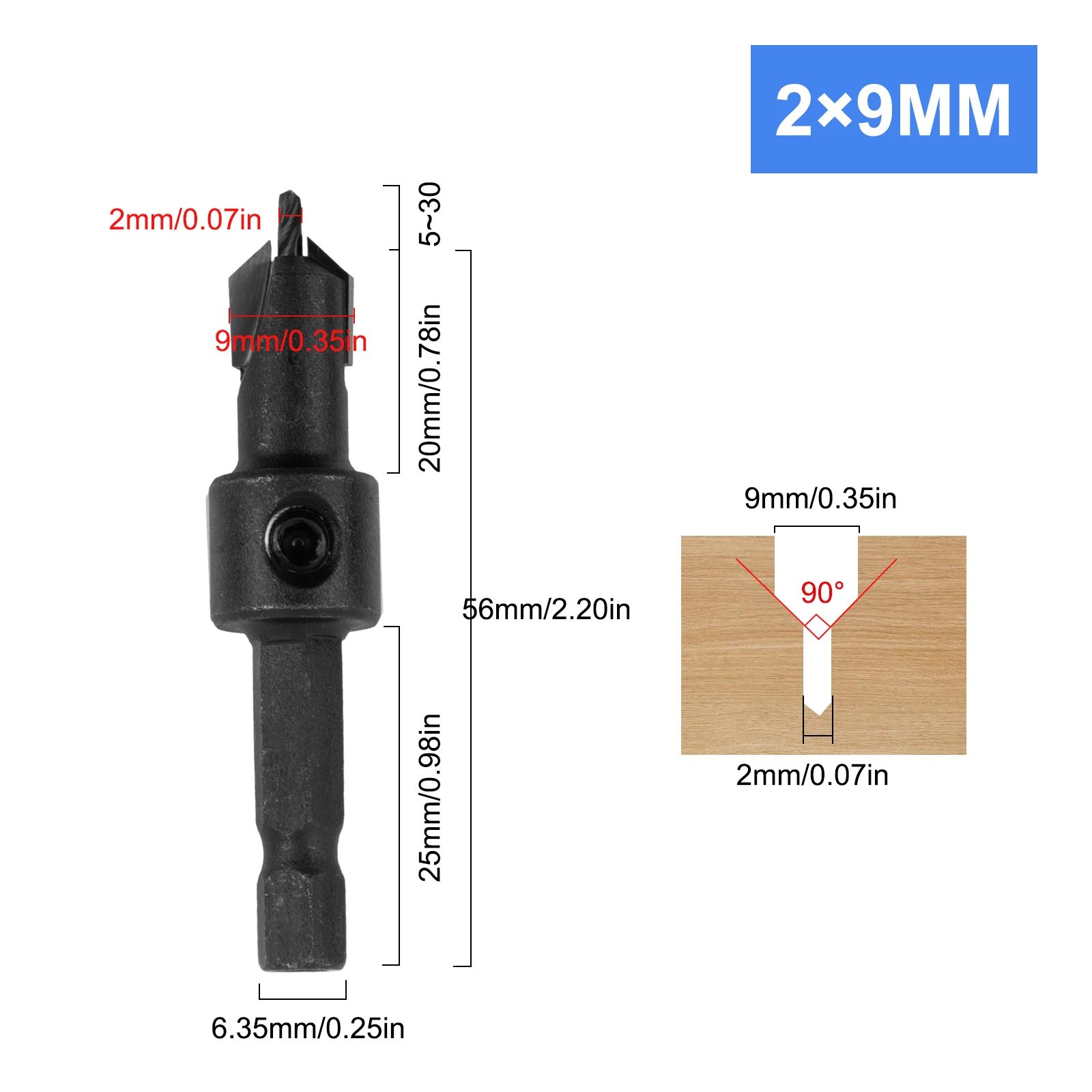 1pc Conical Drill Bit Countersink Drill Woodworking Drilling Pilot Holes HSS Universal Counterbore Cutter Screw Hole Drill
1pc Conical Drill Bit Countersink Drill Woodworking Drilling Pilot Holes HSS Universal Counterbore Cutter Screw Hole Drill