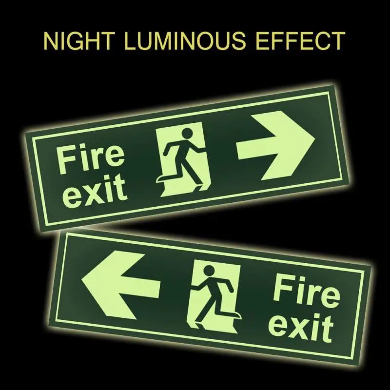 36cmX14cm Luminous Emergency Exit Sign Wall Stickers Glow In Dark Warning Wallpaper Wall Decal For Door Stairs Garage Home Decor 
36cmX14cm Luminous Emergency Exit Sign Wall Stickers Glow In Dark Warning Wallpaper Wall Decal For Door Stairs Garage Home Decor
